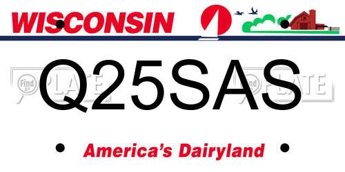 Q25SAS Wisconsin License Plate