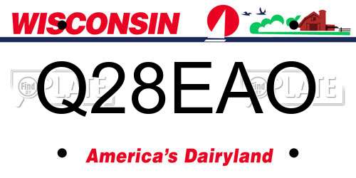 Q28EAO Wisconsin License Plate
