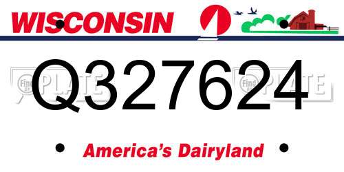Q327624 Wisconsin License Plate