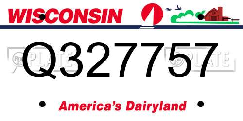 Q327757 Wisconsin License Plate