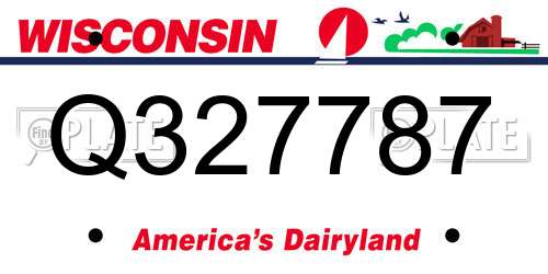 Q327787 Wisconsin License Plate