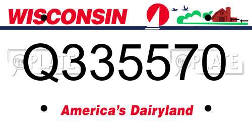 Q335570 Wisconsin License Plate