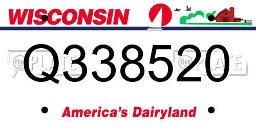 Q338520 Wisconsin License Plate