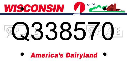Q338570 Wisconsin License Plate