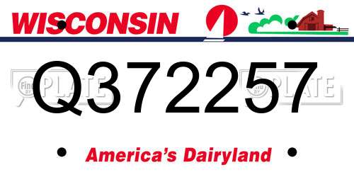 Q372257 Wisconsin License Plate
