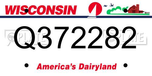 Q372282 Wisconsin License Plate