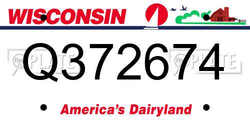 Q372674 Wisconsin License Plate