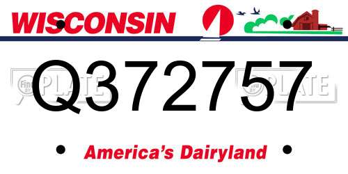 Q372757 Wisconsin License Plate