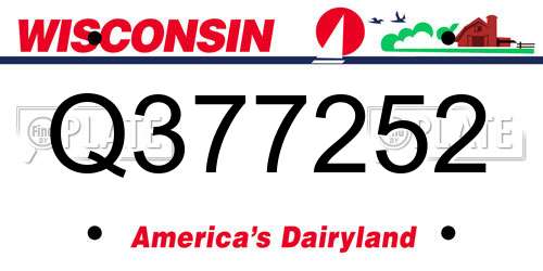 Q377252 Wisconsin License Plate