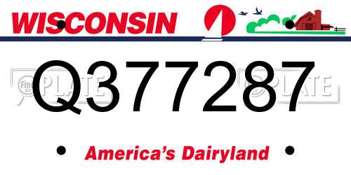 Q377287 Wisconsin License Plate