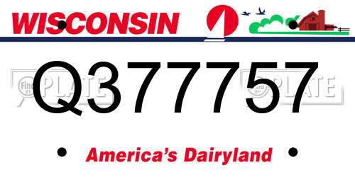 Q377757 Wisconsin License Plate