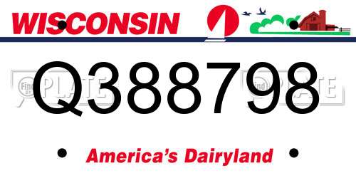 Q388798 Wisconsin License Plate
