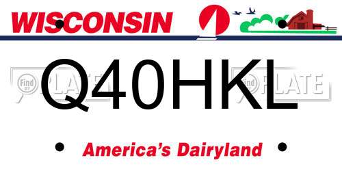 Q40HKL Wisconsin License Plate