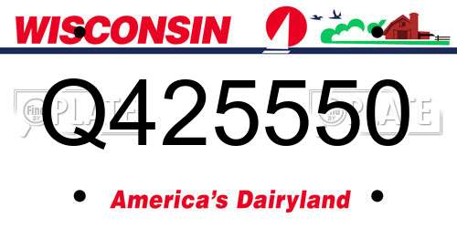 Q425550 Wisconsin License Plate
