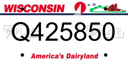 Q425850 Wisconsin License Plate