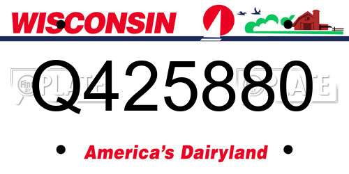Q425880 Wisconsin License Plate