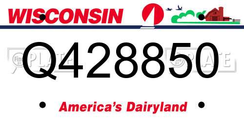 Q428850 Wisconsin License Plate