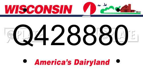 Q428880 Wisconsin License Plate