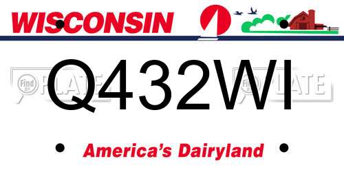 Q432WI Wisconsin License Plate