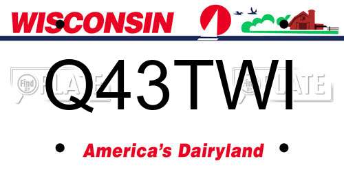 Q43TWI Wisconsin License Plate