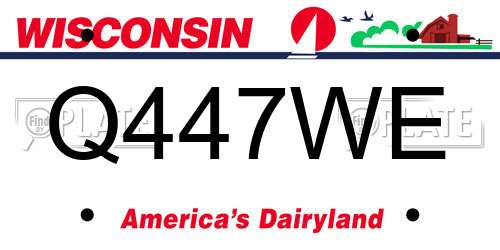 Q447WE Wisconsin License Plate