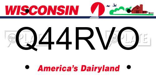 Q44RVO Wisconsin License Plate