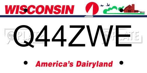Q44ZWE Wisconsin License Plate