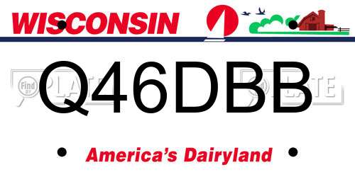 Q46DBB Wisconsin License Plate