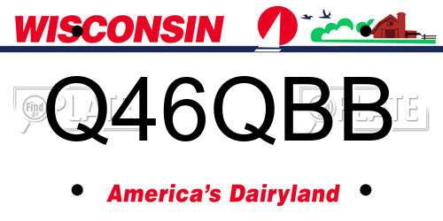 Q46QBB Wisconsin License Plate