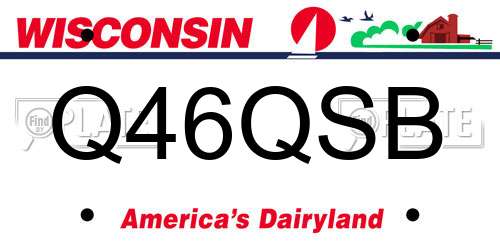 Q46QSB Wisconsin License Plate