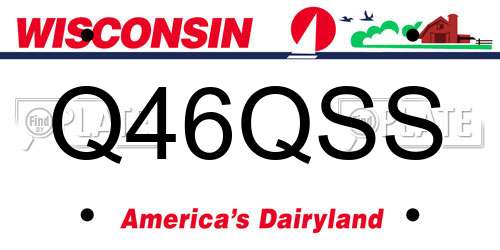 Q46QSS Wisconsin License Plate