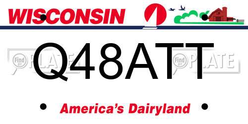 Q48ATT Wisconsin License Plate