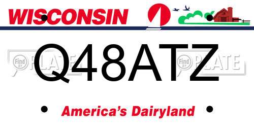 Q48ATZ Wisconsin License Plate