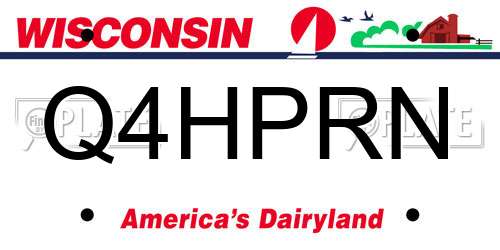 Q4HPRN Wisconsin License Plate