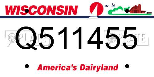 Q511455 Wisconsin License Plate