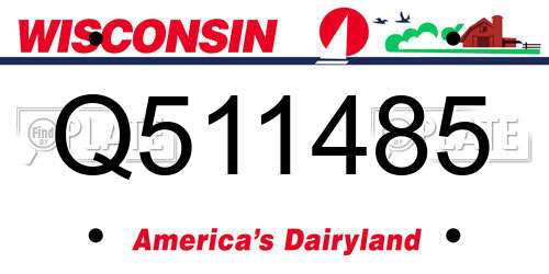 Q511485 Wisconsin License Plate