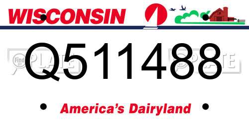 Q511488 Wisconsin License Plate