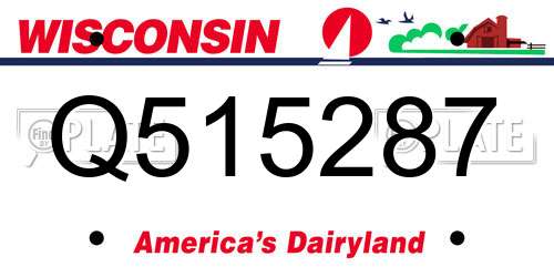 Q515287 Wisconsin License Plate