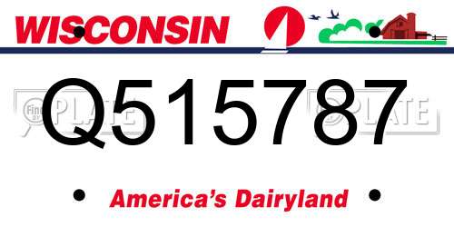 Q515787 Wisconsin License Plate