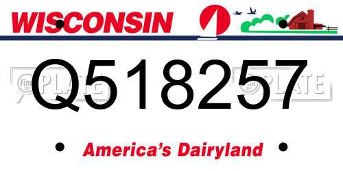 Q518257 Wisconsin License Plate