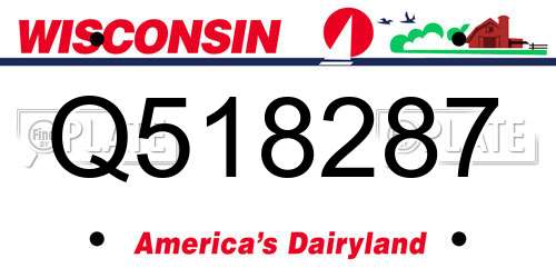 Q518287 Wisconsin License Plate