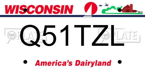Q51TZL Wisconsin License Plate