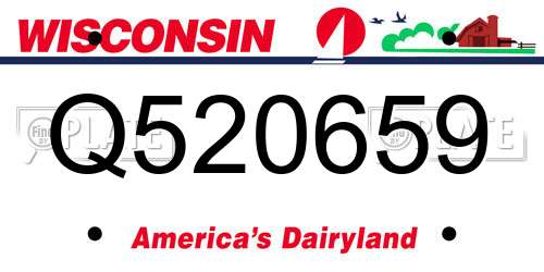 Q520659 Wisconsin License Plate