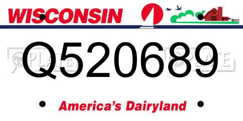 Q520689 Wisconsin License Plate