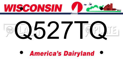 Q527TQ Wisconsin License Plate