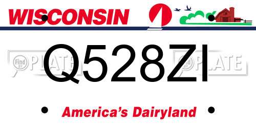 Q528ZI Wisconsin License Plate