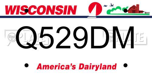 Q529DM Wisconsin License Plate