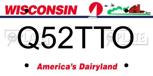 Q52TTO Wisconsin License Plate