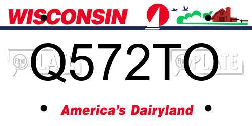 Q572TO Wisconsin License Plate