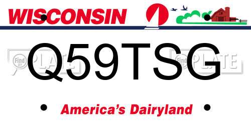 Q59TSG Wisconsin License Plate